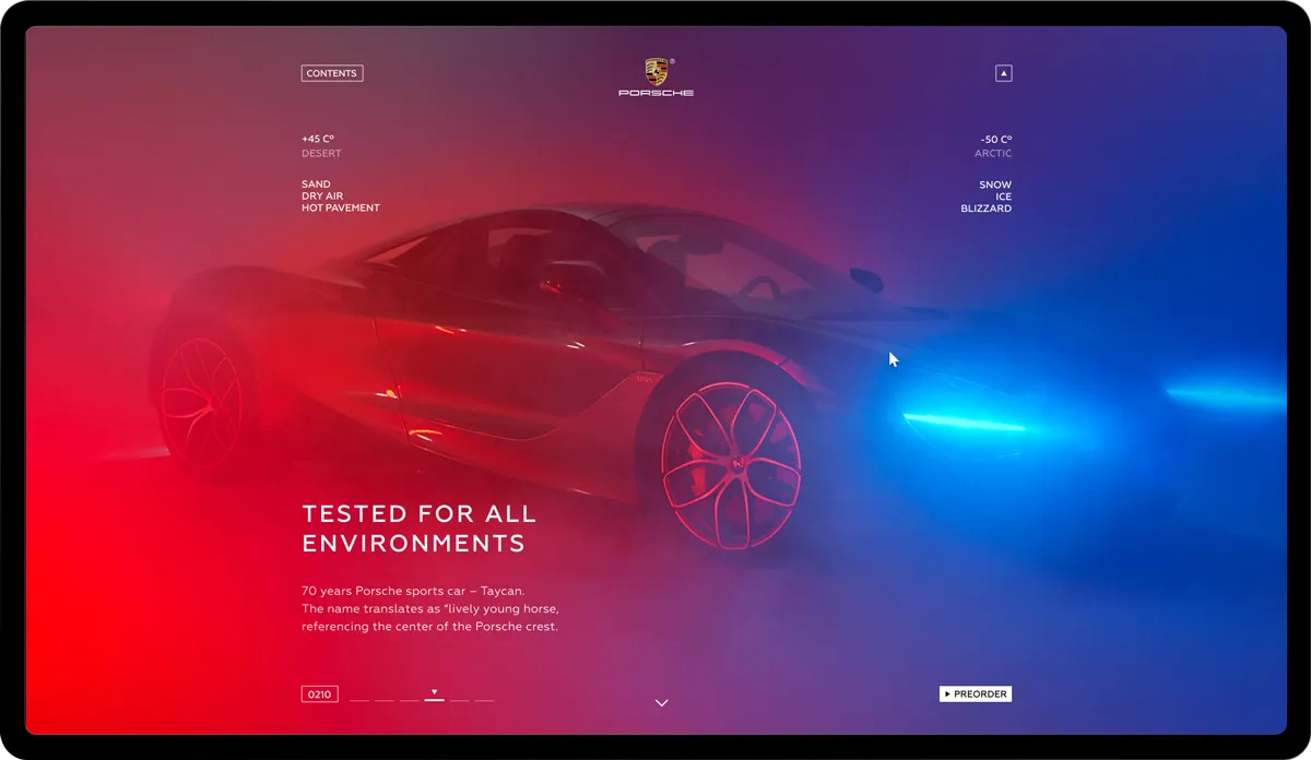 Tested for all environments: the car in red and blue light, through mist