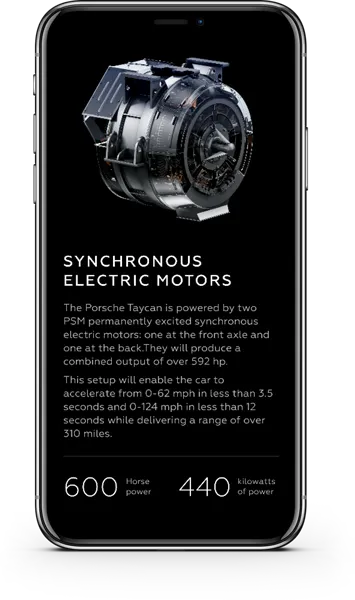 The electric motors detail on a phone