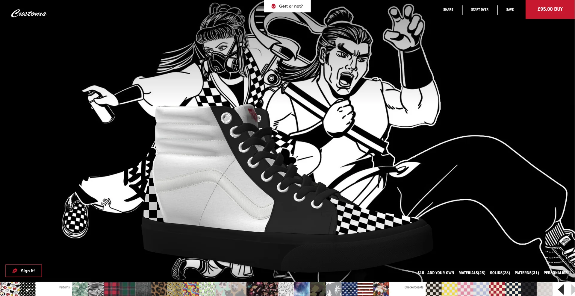 The shoe turns black; the fighters fill the frame