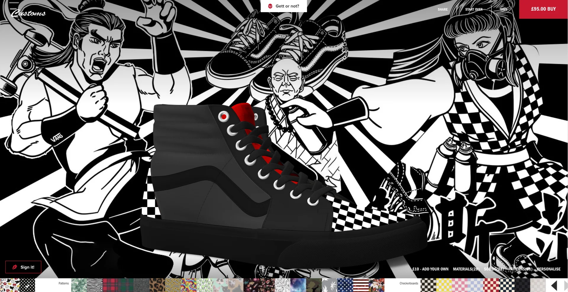 Another variation of the shoe in the finished poster