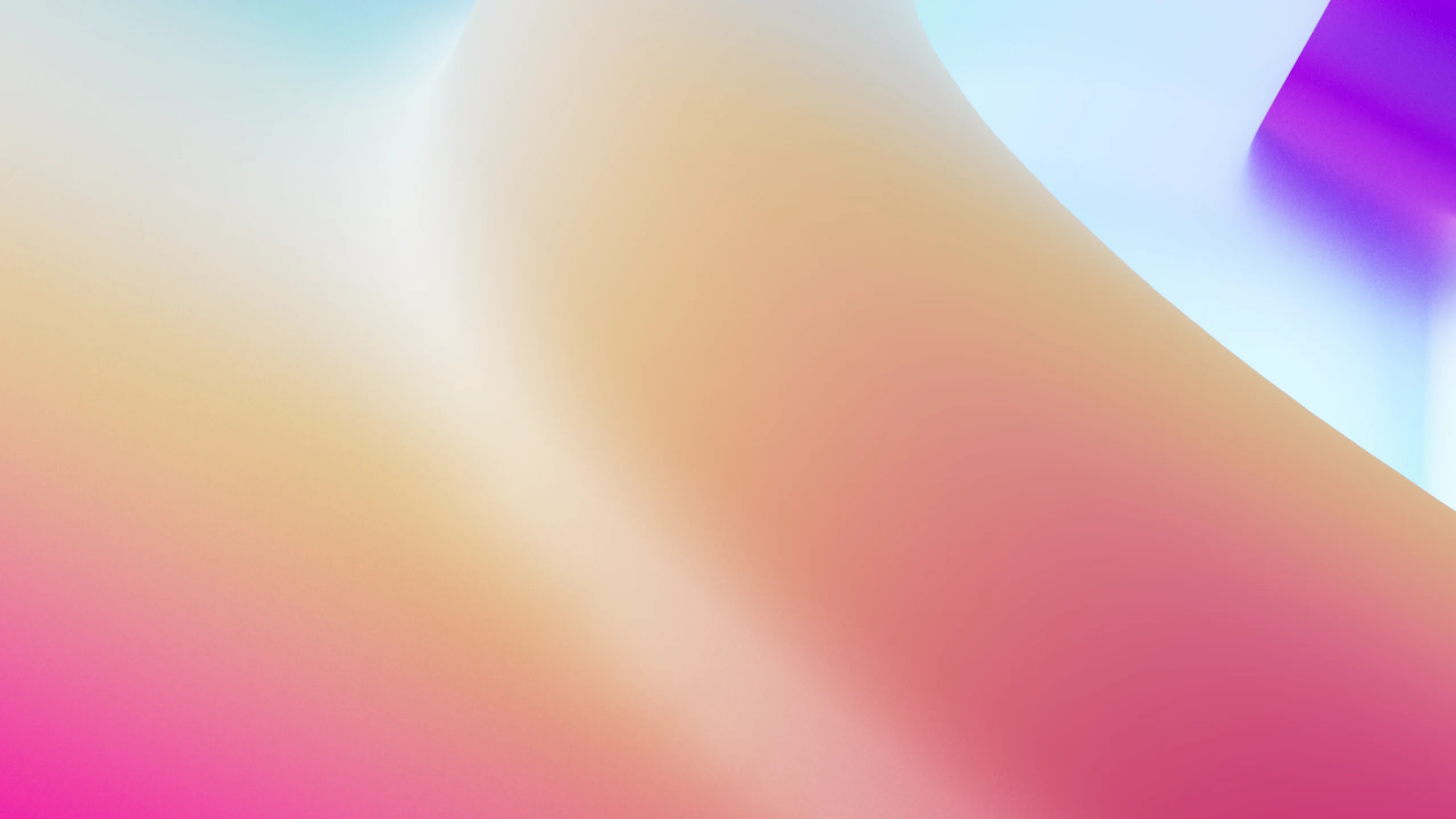 Pale gold, white and cyan folds of a soft 3D surface