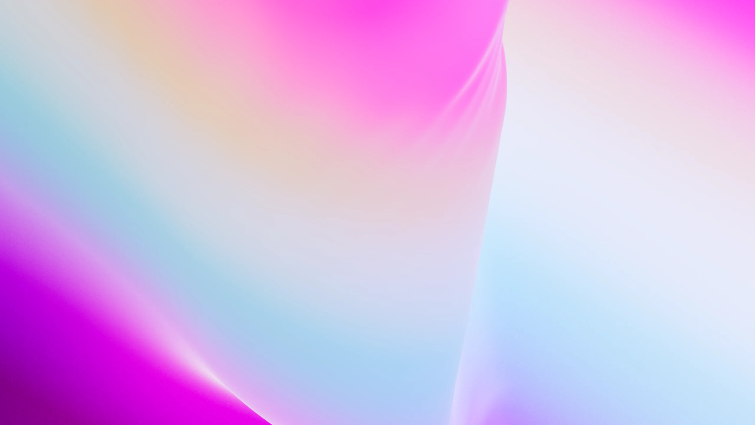Magenta, cyan and white folds sweeping across the frame