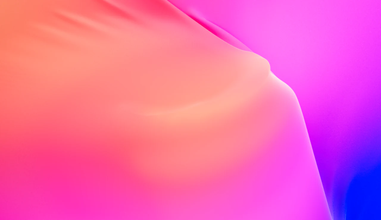 A soft pink form beginning to fold out of the gradient