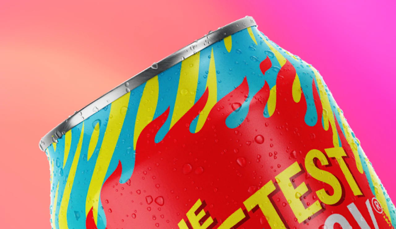 A fully textured, photo-real soda can